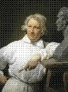 Horace Vernet Bertel Thorvaldsen avec le buste dHorace Vernet oil painting